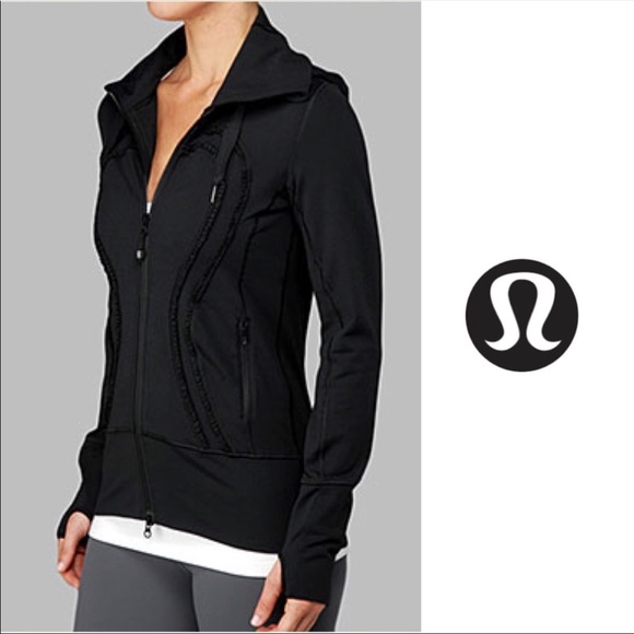 lululemon athletica Jackets & Blazers - Lululemon RARE Ruffle Stride Hoodie Size 8